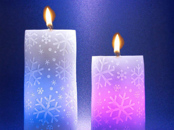 Lounge Light LED Kerze Eiskristall versch. Größen